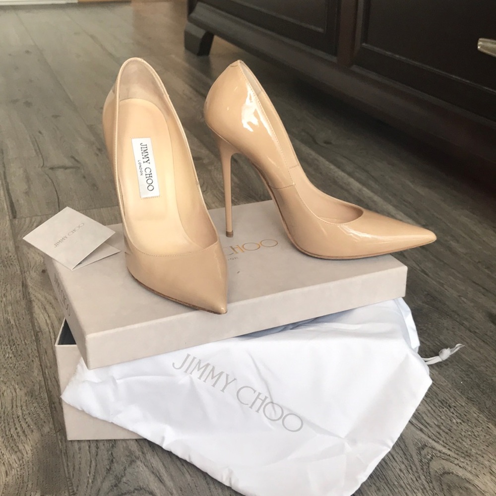 Jimmy Choo Patent Leather Anouk Pumps Size 38.5